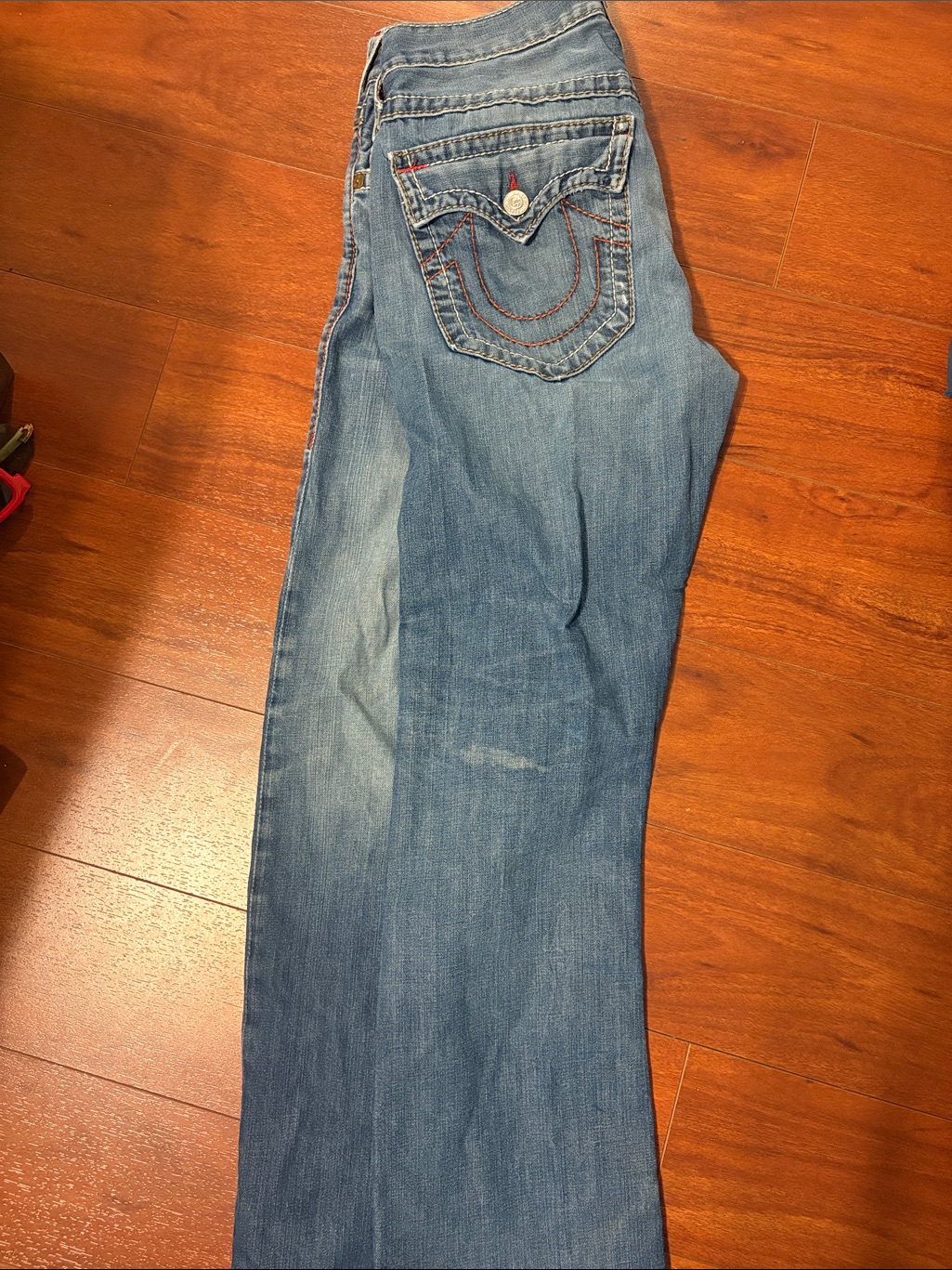 True Religion Men's Light Blue Bootcut Jeans
